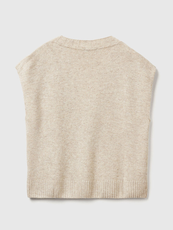 S/L V NECK SWEATER Women image number 6